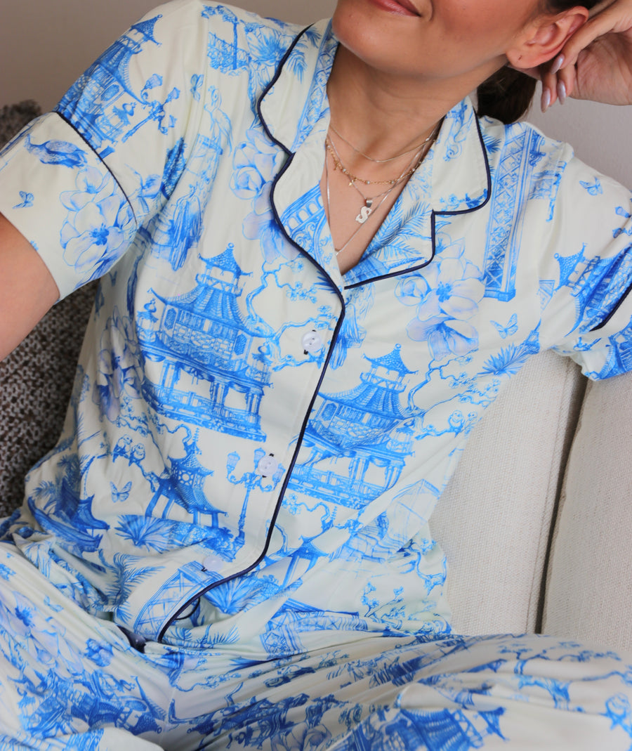 Casita China Camisa Manga Cortas y Pantalones Largo