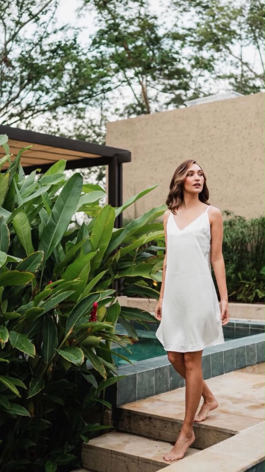 Bata con Kimono Blanco — camisón