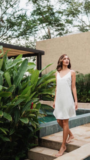 Bata con Kimono Blanco — camisón